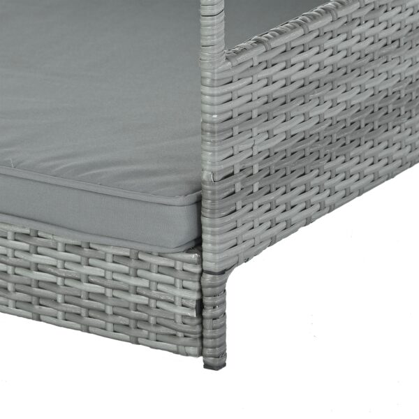 Dog Bed, Pet Bed, Pet Enclosures, Pet Outdoor Furniture, Pet Patio Furniture, Seasonal PE Wicker Pet Furniture, Dog Bed With Canopy - Image 16