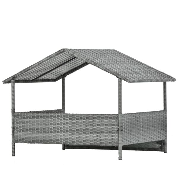 Dog Bed, Pet Bed, Pet Enclosures, Pet Outdoor Furniture, Pet Patio Furniture, Seasonal PE Wicker Pet Furniture, Dog Bed With Canopy - Image 10