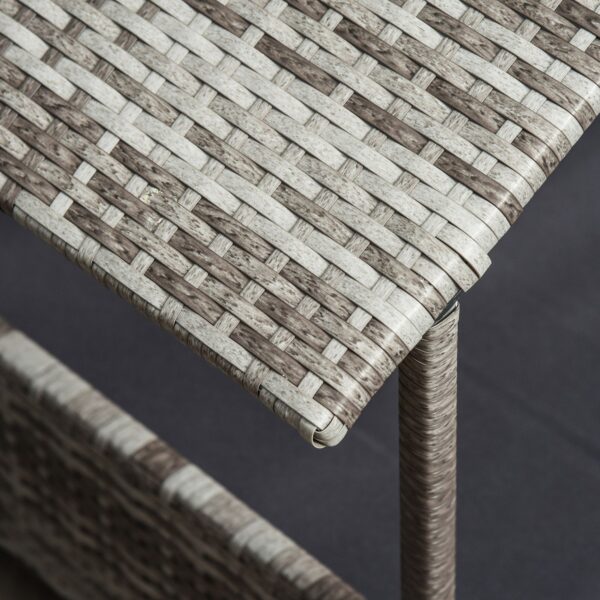 Wicker Dog House Outdoor with Canopy, Rattan Dog Bed with Water-resistant Cushion, for Small and Medium Dogs, Cream - Image 5