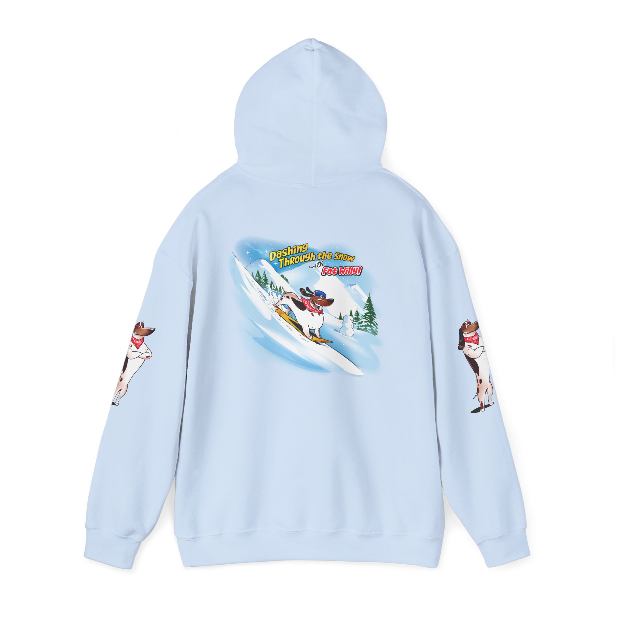 Dashing Through The Snow With Fat Willy - Unisex Hooded Sweatshirt - Image 15