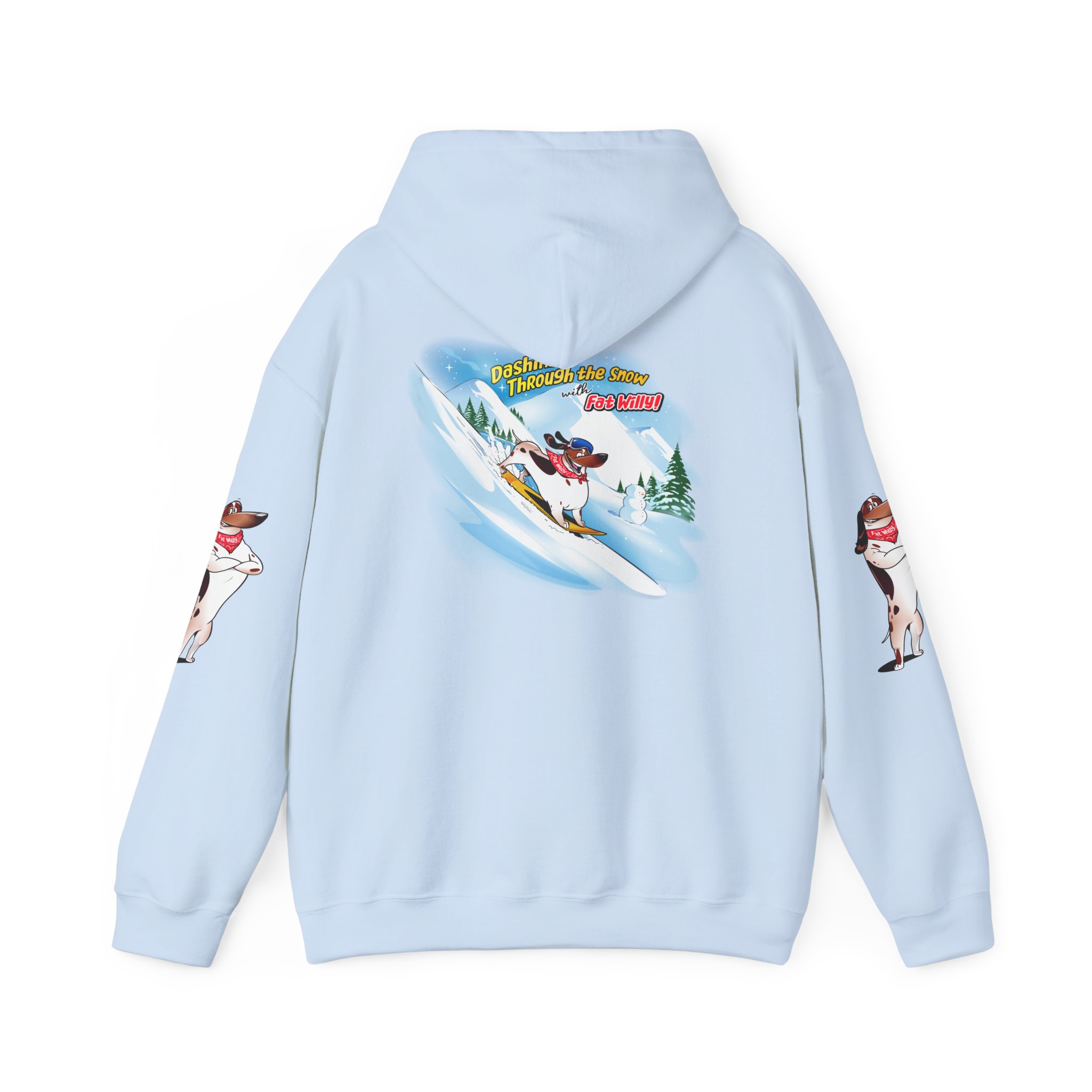 Dashing Through The Snow With Fat Willy - Unisex Hooded Sweatshirt - Image 14