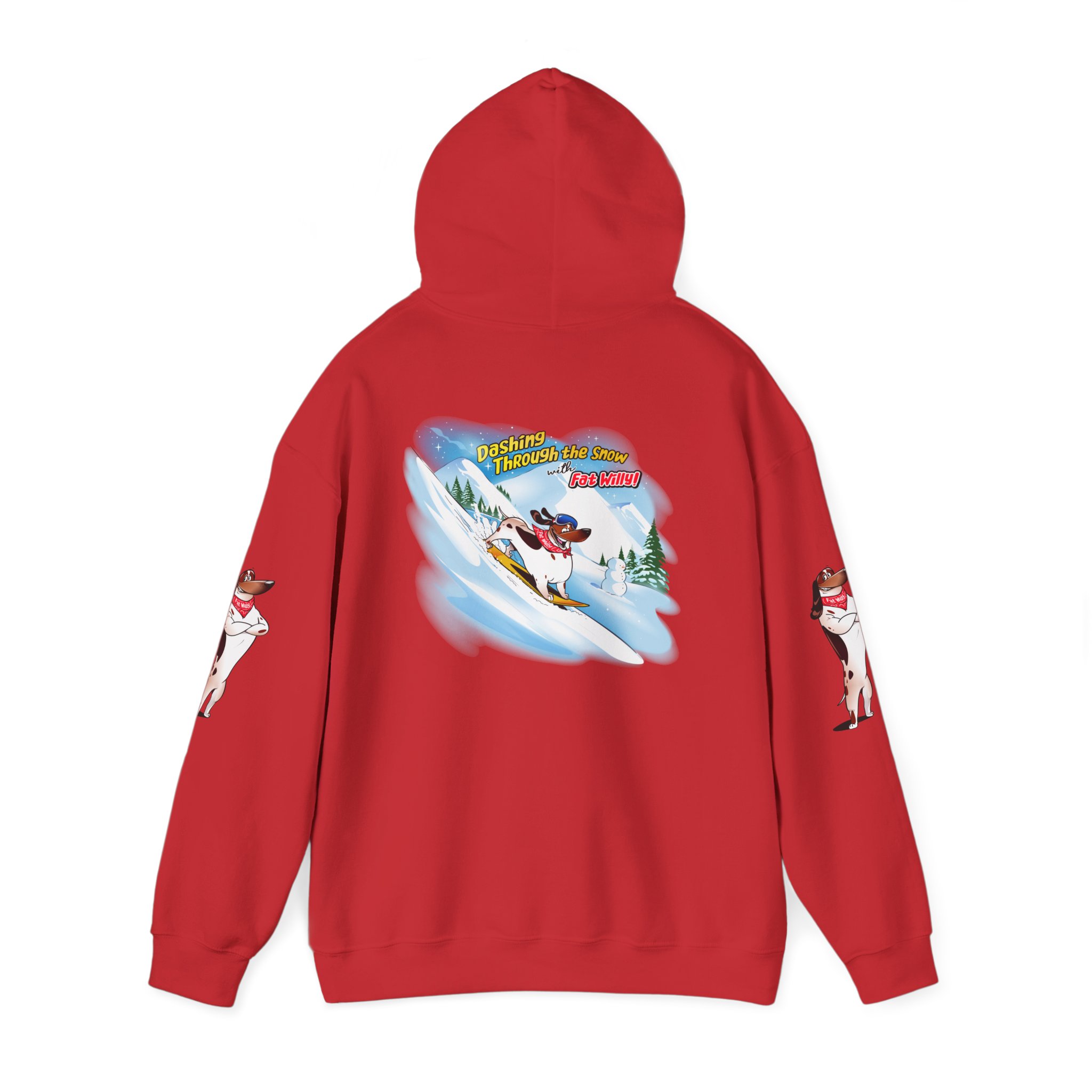 Dashing Through The Snow With Fat Willy - Unisex Hooded Sweatshirt - Image 11